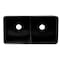 Alfi Brand Black Matte Smooth Apron 33" x 18" Double Bowl Fireclay Farm Sink ABF3318D-BM - alternate 9
